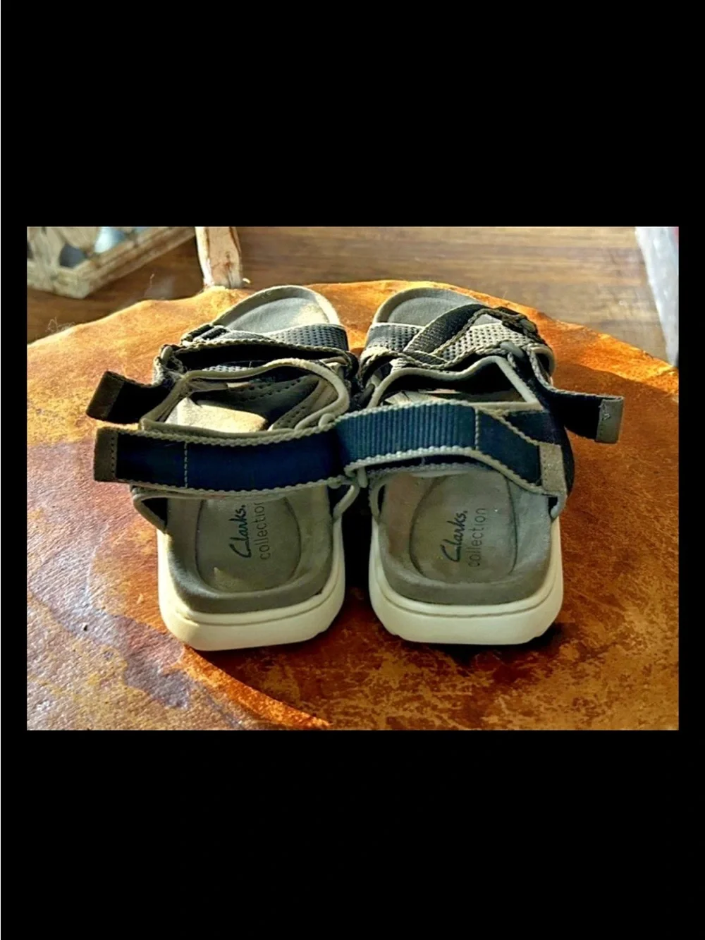 Clark’s Amanda Stroll Mesh Adjustable Sport Sandals Women's 10M Black EUC